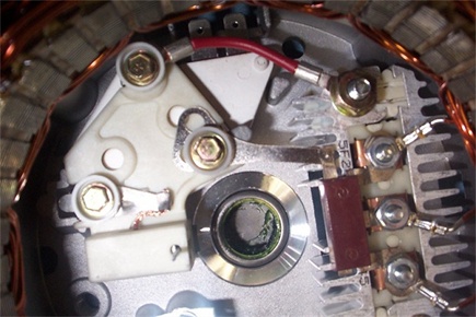 positive ground alternator configuration
