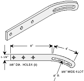 a215 curved belt tension extension bracket