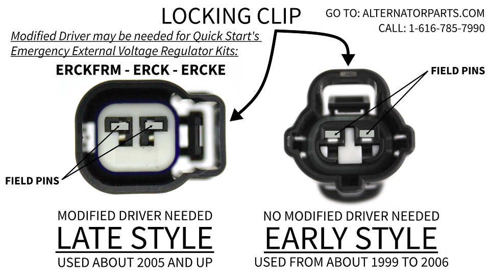 denso alternator regulator plug comparison
